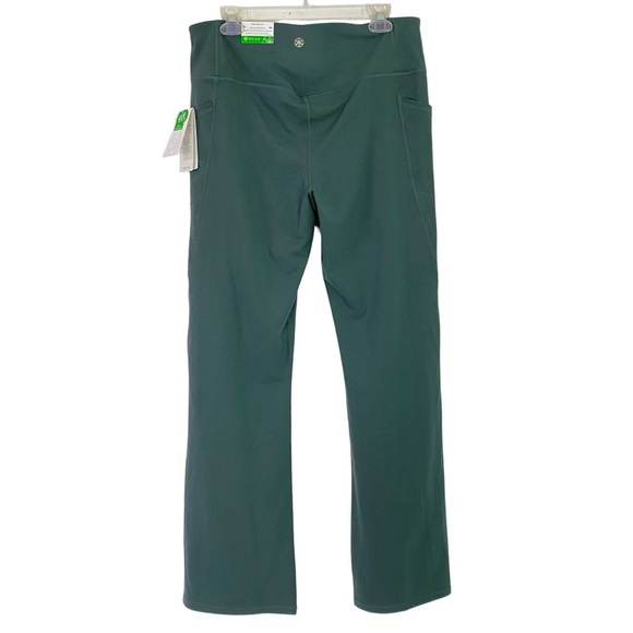 Gaiam OM High Rise Pocket Yoga Pant Womens Size XL Straight Leg Green Urban Chic - Picture 2 of 13